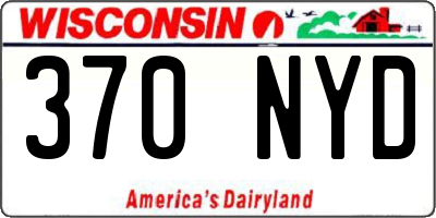 WI license plate 370NYD