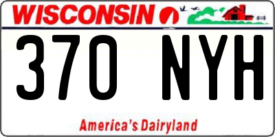WI license plate 370NYH