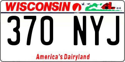 WI license plate 370NYJ