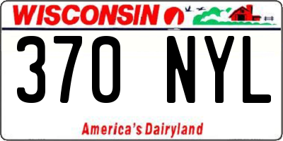 WI license plate 370NYL