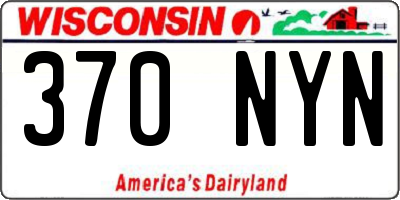 WI license plate 370NYN