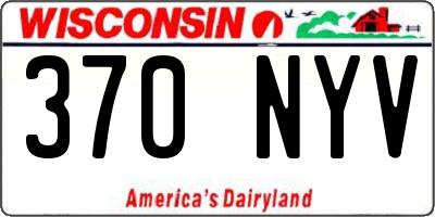 WI license plate 370NYV