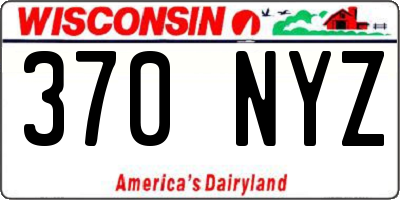 WI license plate 370NYZ
