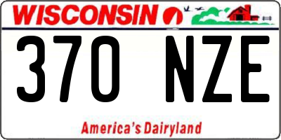 WI license plate 370NZE