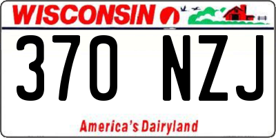 WI license plate 370NZJ