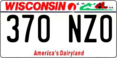 WI license plate 370NZO