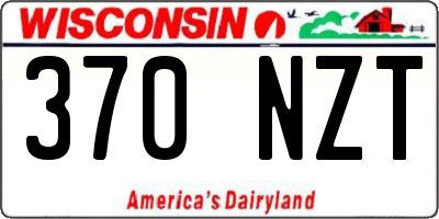 WI license plate 370NZT
