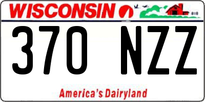 WI license plate 370NZZ