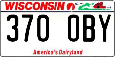 WI license plate 370OBY