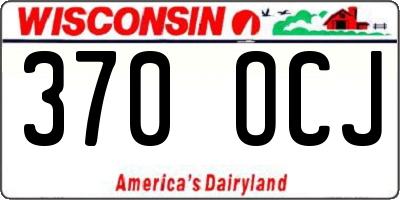 WI license plate 370OCJ