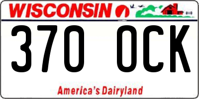 WI license plate 370OCK