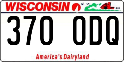 WI license plate 370ODQ