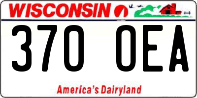 WI license plate 370OEA