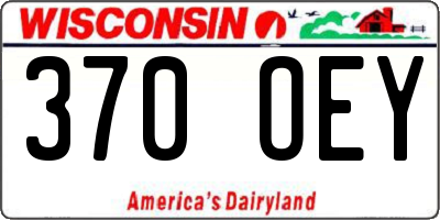 WI license plate 370OEY