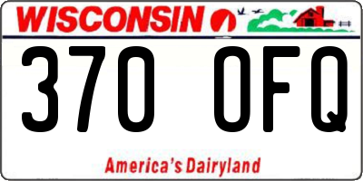 WI license plate 370OFQ
