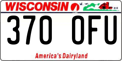 WI license plate 370OFU