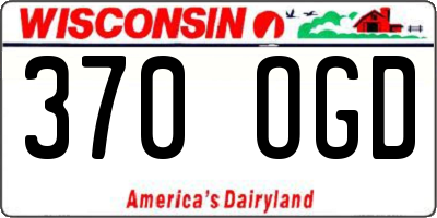 WI license plate 370OGD