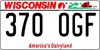 WI license plate 370OGF