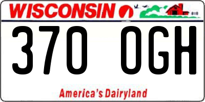 WI license plate 370OGH
