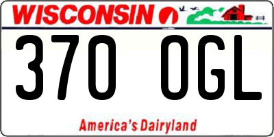 WI license plate 370OGL