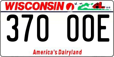 WI license plate 370OOE