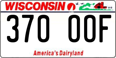 WI license plate 370OOF