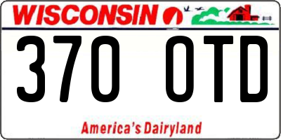 WI license plate 370OTD