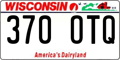 WI license plate 370OTQ