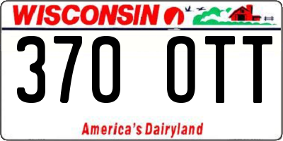 WI license plate 370OTT