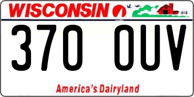 WI license plate 370OUV