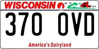 WI license plate 370OVD