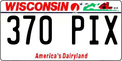 WI license plate 370PIX