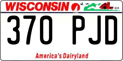 WI license plate 370PJD