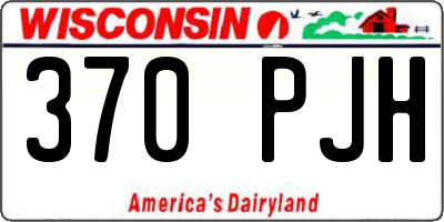WI license plate 370PJH