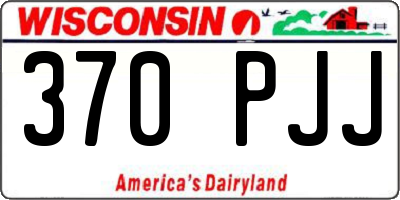 WI license plate 370PJJ