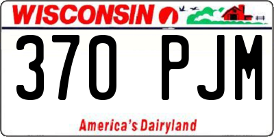 WI license plate 370PJM