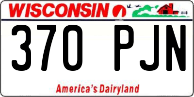 WI license plate 370PJN
