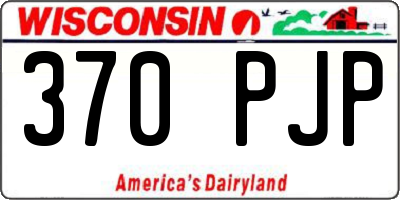 WI license plate 370PJP