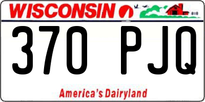 WI license plate 370PJQ