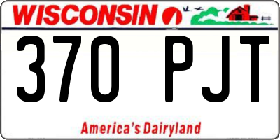 WI license plate 370PJT