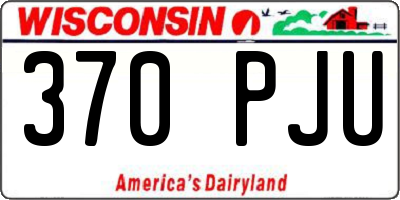 WI license plate 370PJU