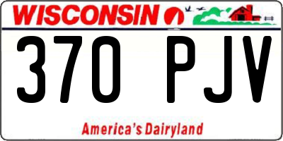 WI license plate 370PJV