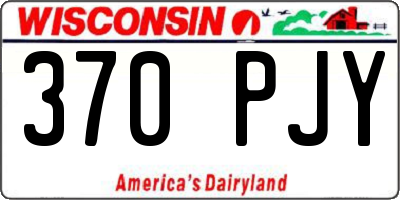 WI license plate 370PJY