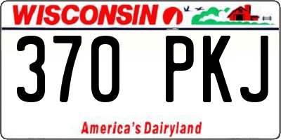 WI license plate 370PKJ