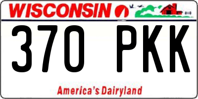 WI license plate 370PKK
