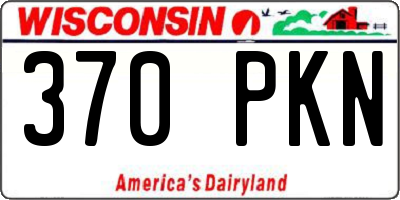 WI license plate 370PKN