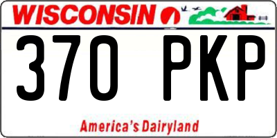 WI license plate 370PKP