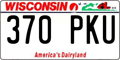 WI license plate 370PKU