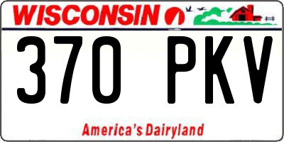 WI license plate 370PKV