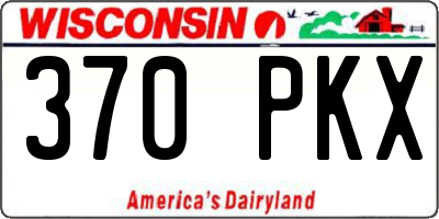 WI license plate 370PKX